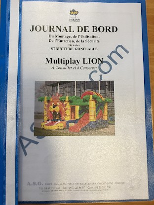 Montage, utilisation, entretien et sécurité de vos structures gonflables - Journal de bord ASG