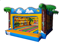 chateau plage palmiers gonflable asg34
