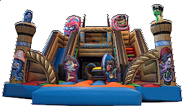 aire de jeux gonflable pirates monster Gonflables asg34 vente fabrication location - Animations gonflables ASG34