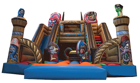 aire de jeux gonflable pirates monster Gonflables asg34 vente fabrication location - Animations gonflables ASG34