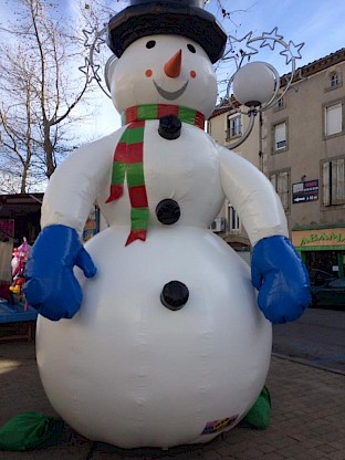 Bonhomme de neige gonflable 4m décoration de noël
