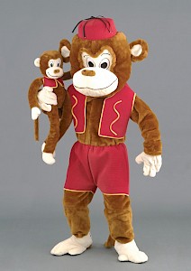 Mascotte de singe et marionnette