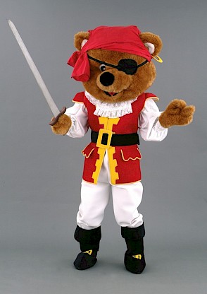 Costume d'ours pirate en peluche