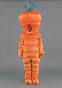 Mascotte de carotte en peluche