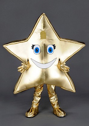 Mascotte d'étoile dorée