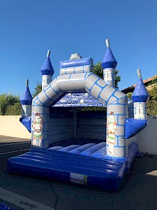 Chateau Gonflable MEDIEVAL gris & bleu