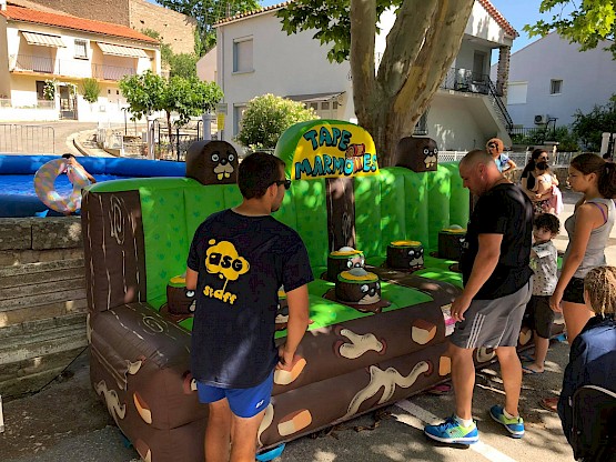 Table de jeu pour "tape marmottes" pour vos kermesses !
