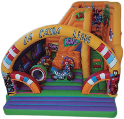 aire de jeux gonflable caida libre vacios heros Gonflables asg34 vente fabrication location - Animations gonflables ASG34