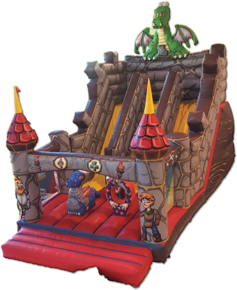 toboggan gonflable medieval dracoland asg34