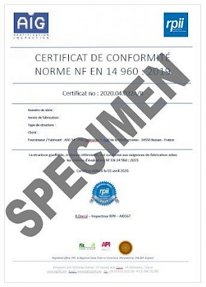 Toboggan gonflable certifié RPII