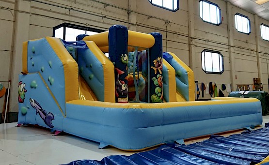 Toboggan Gonflable "AQUAZONE" : idéal pour les campings