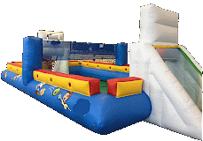 Terrain multisports : foot, basket, volley, rugby. Structure gonflable par asg34