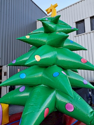 Sapin De Noël Gonflable Lumineux Avec 3 Boîtes Cadeaux - Décoration Extérieure Auto-gonflante, LED, Pour Jardin Et Terrasse
