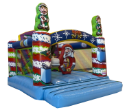 Vente de château gonflable de Noël avec sapins