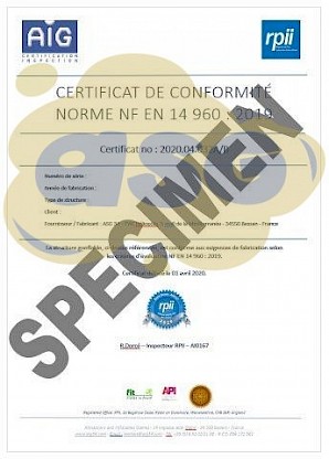Sapin de noël gonflable avec certification AIG !