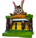 Toboggan Gonflable décor lapin / carotte