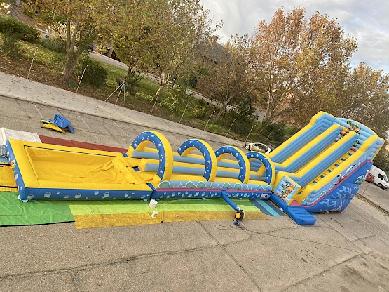 Toboggan double et ventre glisse