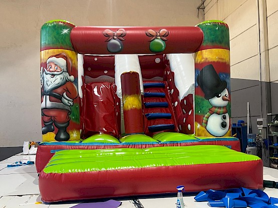 Toboggan Gonflable de noël petit prix - Vue avant