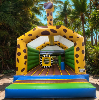 Acheter votre château, gonflable de taille, moyenne, décor, girafe et jungle