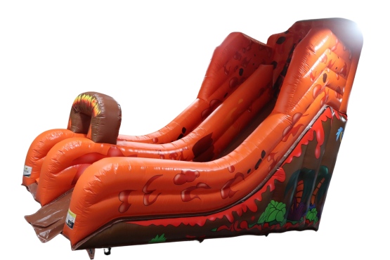 Vu du côté Toboggan gonflable Volcano