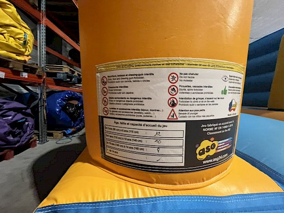 Sécurité du jeu gonflable