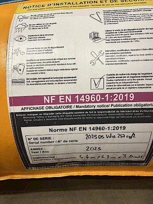 Notice d'installation et de sécurité du Château 5/4 Gonflable CAMPING PARADIS d'occasion