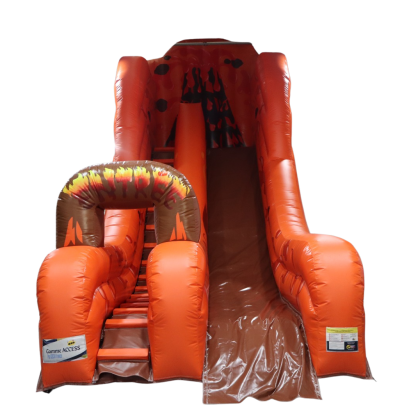 La lave coule le long du toboggan !