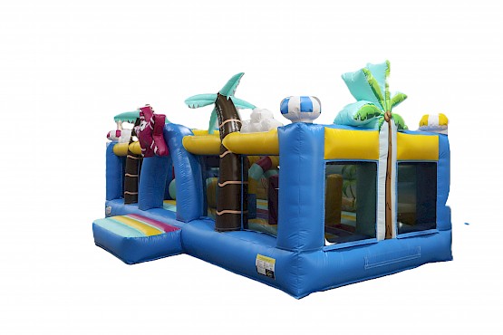 Une Aire de jeu gonflable, l'idéal pour les parcs de loisirs.