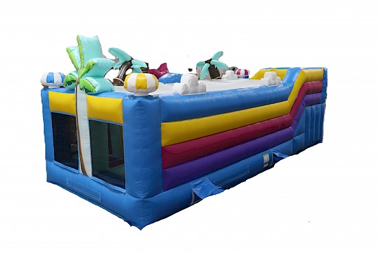 Vu le côté - Aire de jeu Océane gonflable gamme access